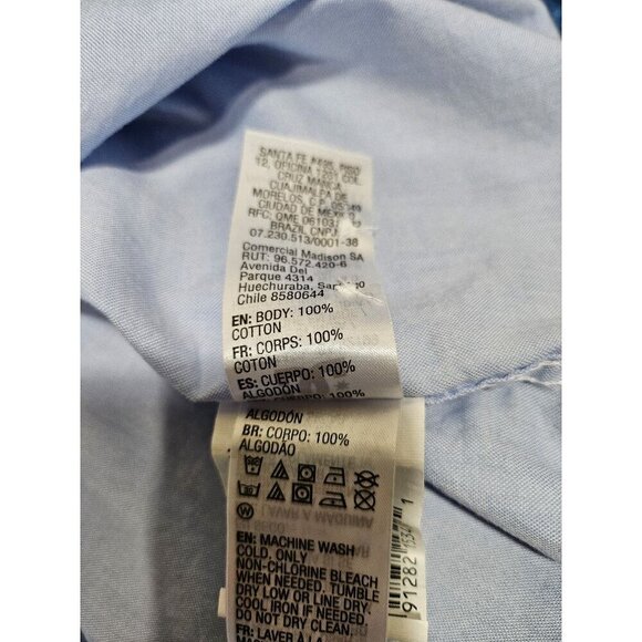 NWT DC Shoes Light Blue Short Sleeve Oxford Shirt XL - Picture 4 of 10